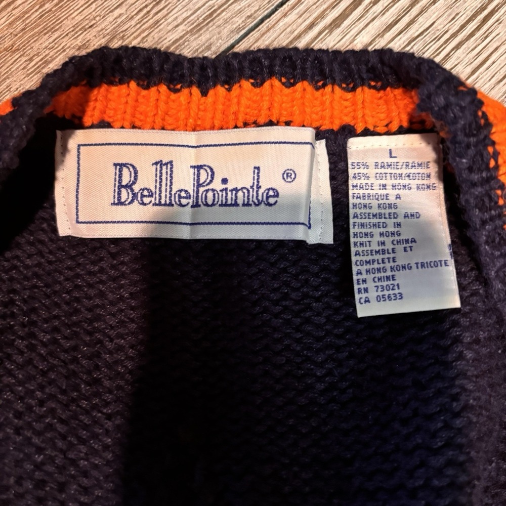 Vintage Bellepointe Clemson Tigers Knit Sweater Vest Large Collegiate Novelty - Picture 8 of 9